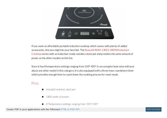 Best Induction Cooktops 2018