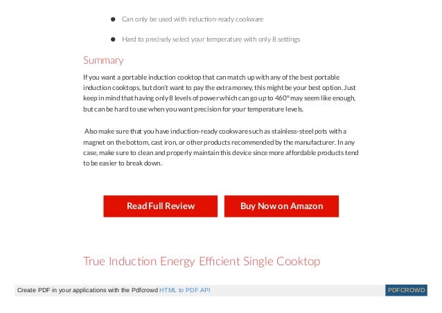 Best Induction Cooktops 2018
