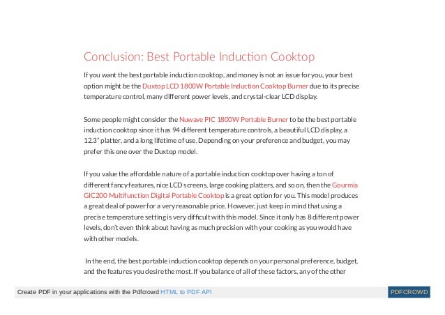 Best Induction Cooktops 2018