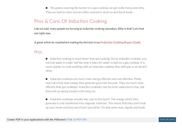 Induction Vs Gas Cooking Pros And Cons