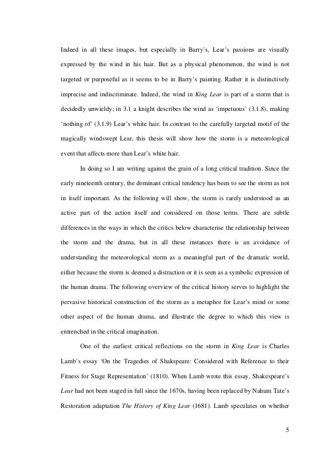 Essay questions on king lear
