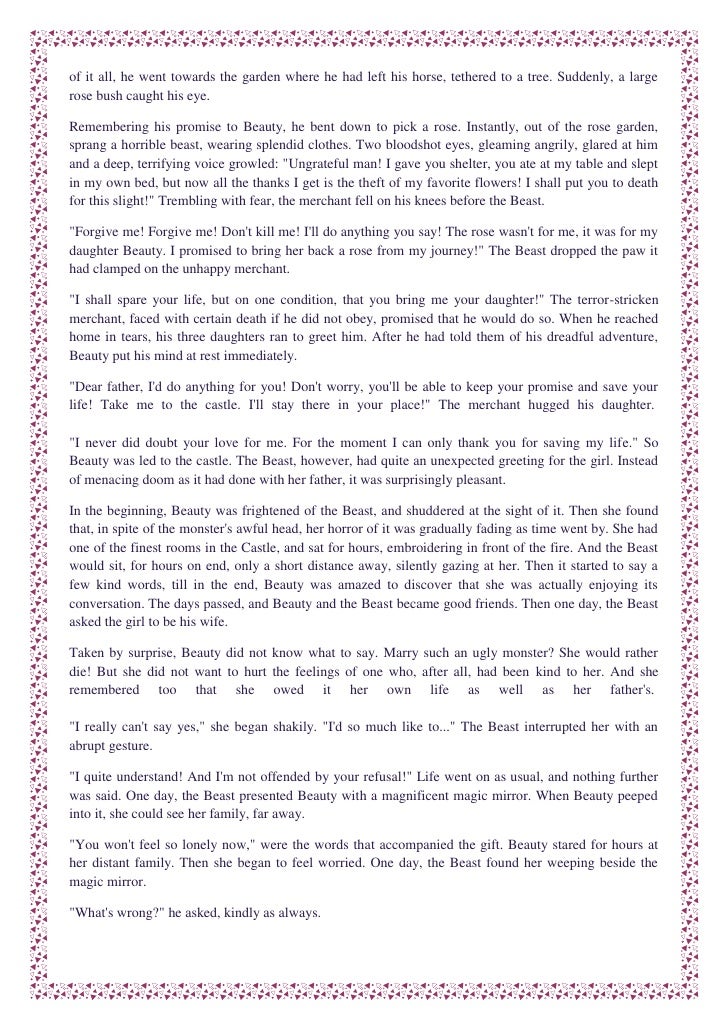 the story of beauty and the beast