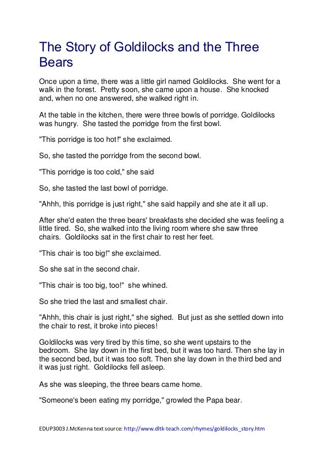 Goldilocks And The Three Bears Story All You Need Infos Goldilocks And The Three Bears Story All You Need Infos