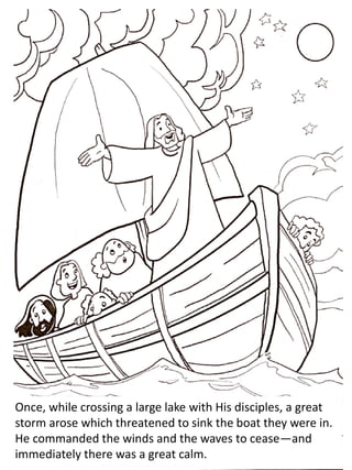 Jesus Calms The Sea Coloring Pages