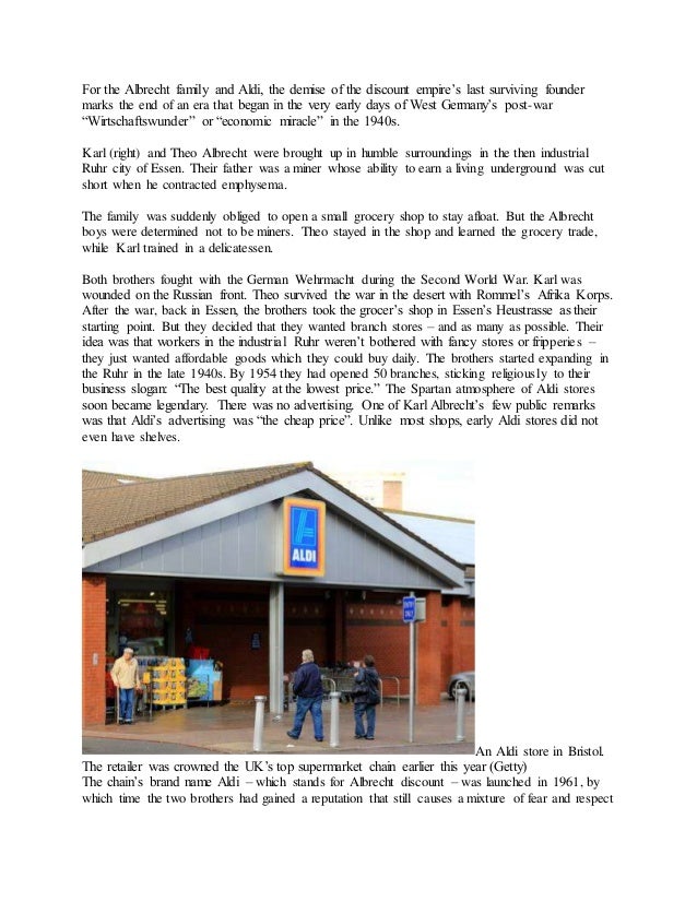 The story of karl albrecht