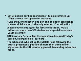 The story of Malala Yousafzai. (Nikos)