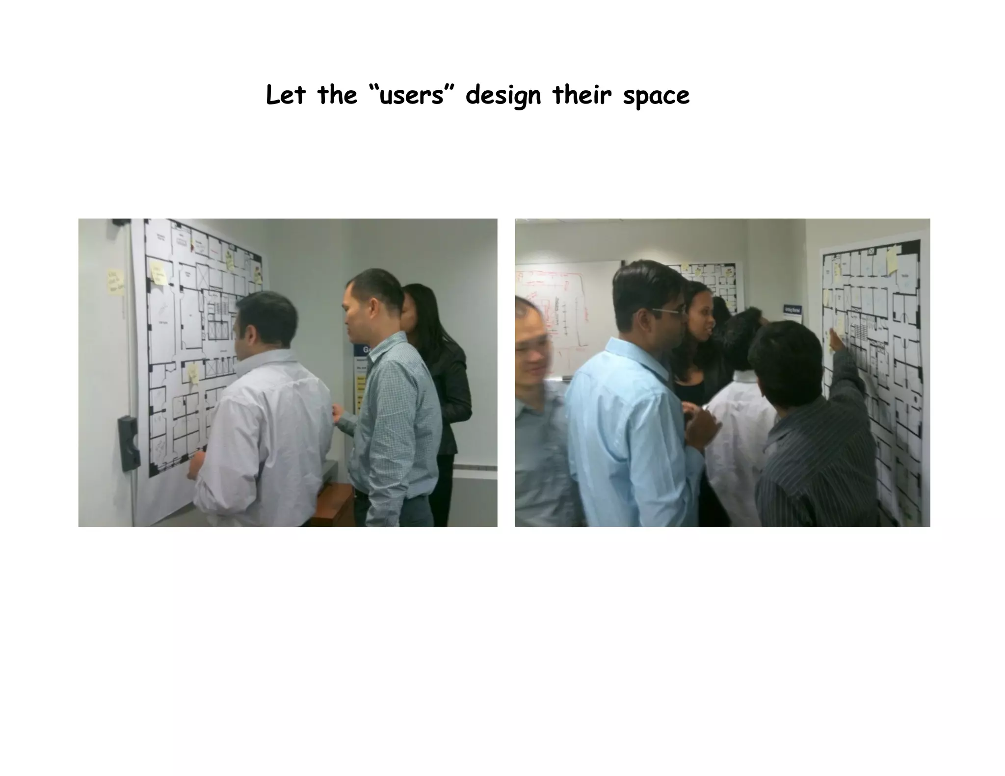 Let the “users” design their space
 