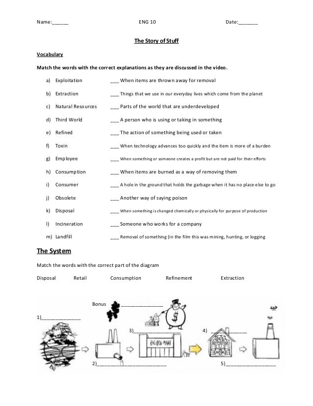 the-story-of-stuff-comprehension-handout