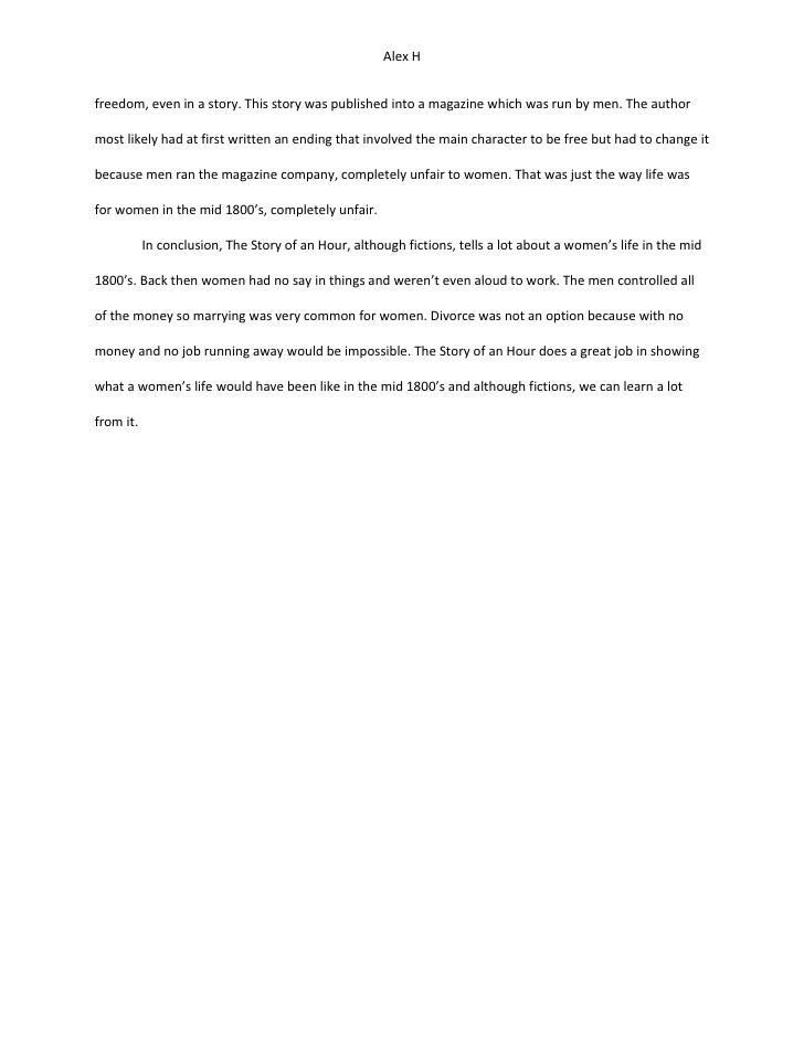 Short essay on the story of an hour