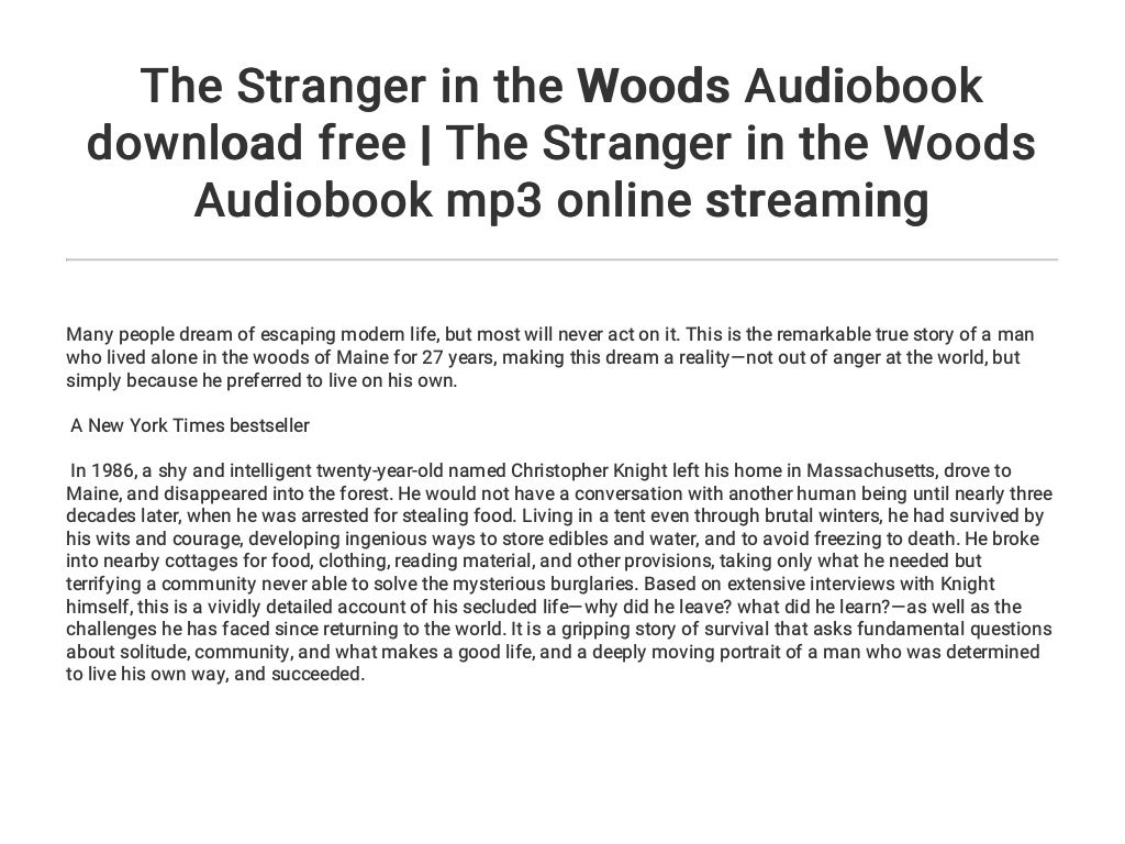 download the stranger in the woods download the stranger in the woods