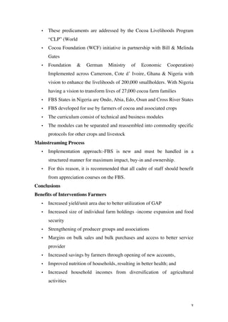 The Strategies to Cocoa Sector Revitalization in Ekiti State | PDF