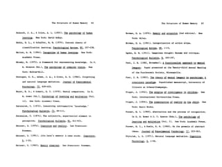 The Structure of Human Memory      64                                   The Structure of Human Memory      65



McGeoch, J. A., & Irion, A. L. (1952). The psychology of human            Norman, D. A. (1976). Memory and attention (2nd edition).     New

     learning.     New York: David McKay.                                      York: Wiley.

Medin, D. L., & Schaffer, M. M. (1978). Context theory of                 Norman, D. A. (1981). Categorization of action slips.

     classification learning. Psychological Review, 85, 207-238.               Psychological Review, 88, 1-15.
Melton, A. W. (1964). Categories of human learning.     New York:         Ogden, R. M. (1911). Imageless thought: Resume and critique.

     Academic Press.                                                           Psychological Bulletin, 8, 183-197.
Minsky, M. (1975). A framework for representing knowledge.        In P.   Pani, J. R. (1982, November). A functionalist approach to mental
     H. Winston (Ed.), The psychology of computer vision.       New            imagery.   Paper presented at the Twenty-third Annual Meeting

     York: McGraw-Hill.                                                        of the Psychonomic Society, Minneapolis.

Montague, W. E., Adams, J. A., & Kiess, H. O. (1966). Forgetting          Pani, J. R. (1983). The theory of mental imagery in psychology: A

     and natural language mediation.    Journal of Experimental                consistent paradigm.   Unpublished manuscript, University of

     Psychology, 72, 829-833.                                                  Illinois at Urbana-Champaign.

Moyer, R. S., & Dumais, S. T. (1978). Mental comparison.        In G.     Piaget, J. (1952). The origins of intelligence in children.      New

     H. Bower (Ed.), Psychology of learning and motivation (Vol.               York: International Universities Press.

     12).   New York: Academic Press.                                     Piaget, J. (1954). The construction of reality in the child.        New

Natsoulas, T. (1970). Concerning introspective "knowledge."                    York: Basic Books.

     Psychological Bulletin, 73, 89-111.                                  Posner, M. I. (1969). Abstraction and the process of recognition.

Natsoulas, T. (1974). The subjective, experiential element in                  In G. H. Bower & J. T. Spence (Eds.), The psychology of

     perception.    Psychological Bulletin, 81, 611-631.                       learning and motivation (Vol. 3).   New York: Academic Press.

Neisser, U. (1976). Cognition and reality.    San Francisco:              Posner, M. I., & Keele, S. W. (1968). On the genesis of abstract

     Freeman.                                                                  ideas.   Journal of Experimental Psychology, 77, 353-363.

Neisser, U. (1981). John Dean's memory: A case study.      Cognition,     Prytulak, L. S. (1971). Natural language mediation. Cognitive

     9, 1-22.                                                                  Psychology, 2, 1-56.
Neisser, U. (1982). Memory observed.    San Francisco: Freeman.
 