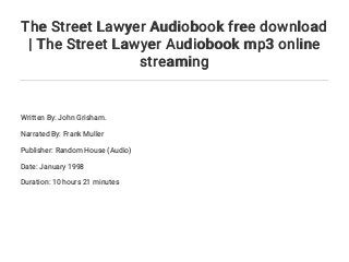 book the street lawyer book the street lawyer