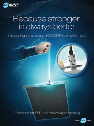The strongest HDMI SFP latch