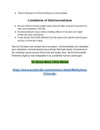 The Structure and Applications Uses of Dichloromethane.pdf