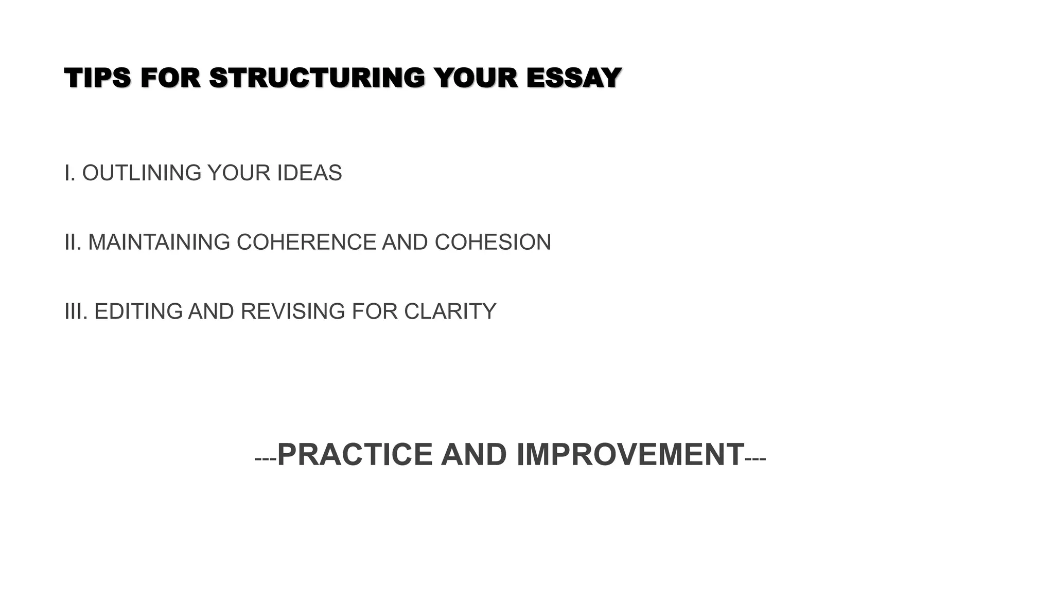Hingher Education Program The Structure Of Essay Pptx