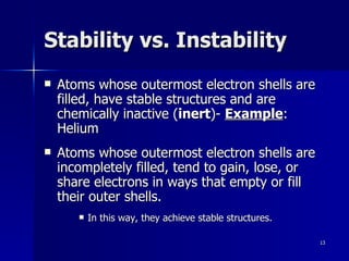 Stability vs. Instability ,[object Object],[object Object],[object Object]