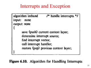 33
Interrupts and Exception
 