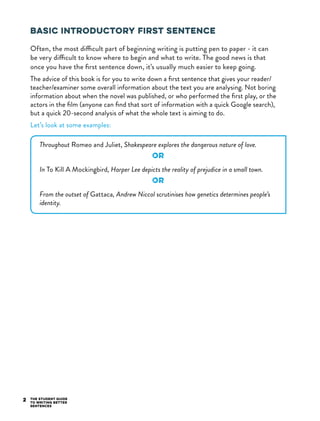 The Student Guide To Writing Better Sentences In The English Classroom ...