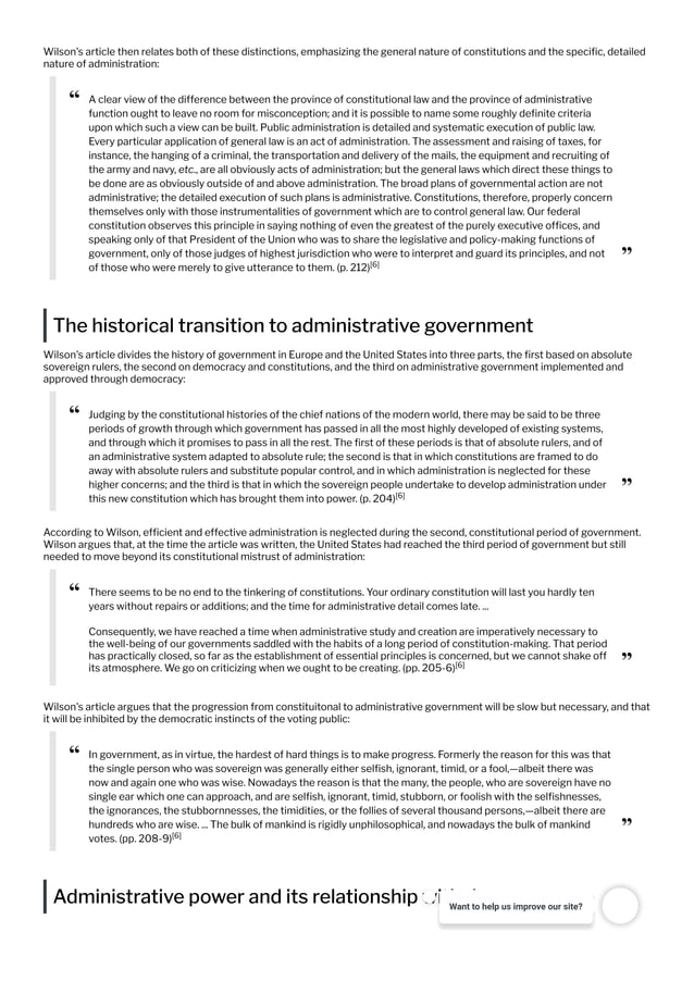 The study of administration by woodrow wilson (1887) PDF