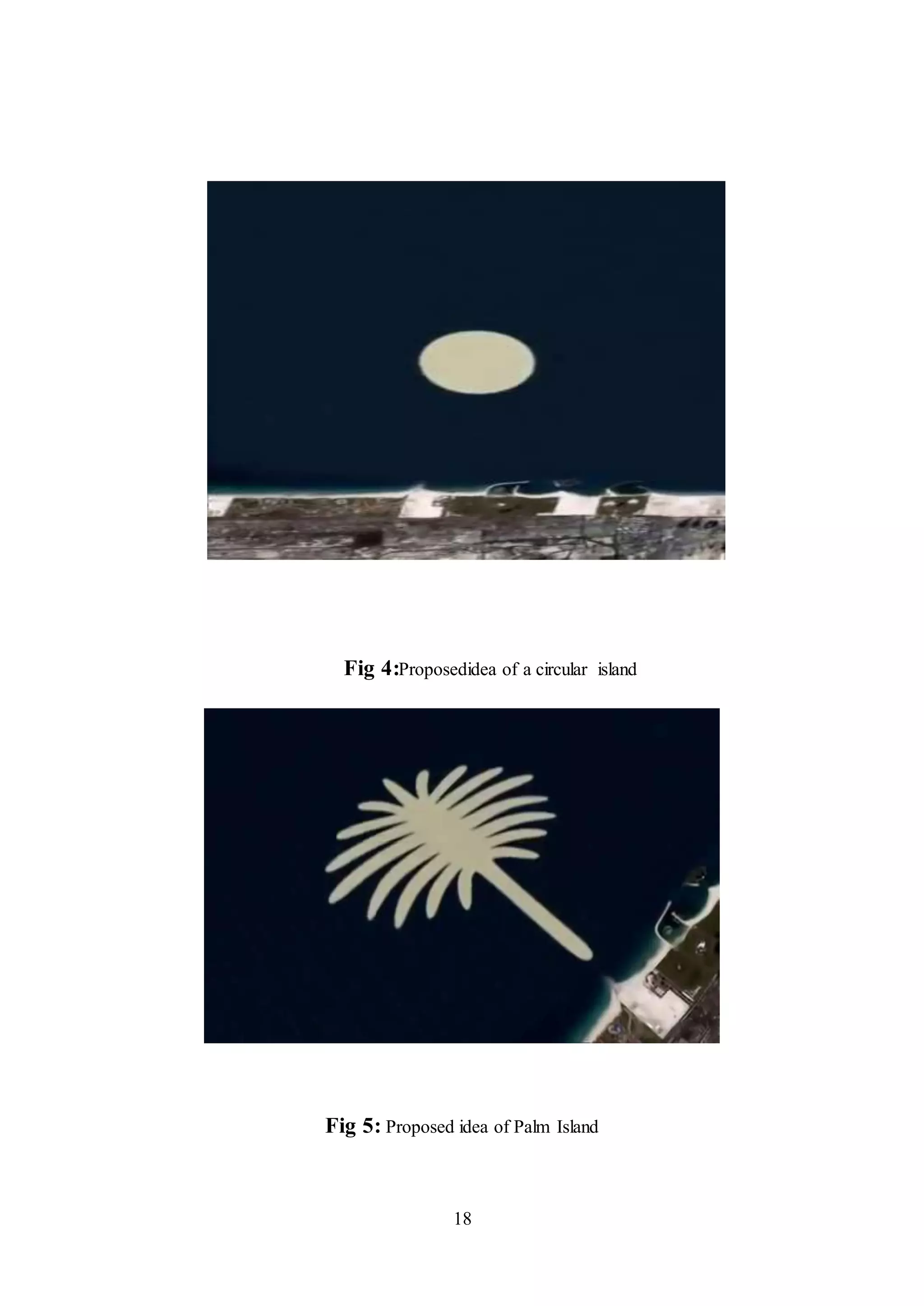 18
Fig 4:Proposedidea of a circular island
Fig 5: Proposed idea of Palm Island
 