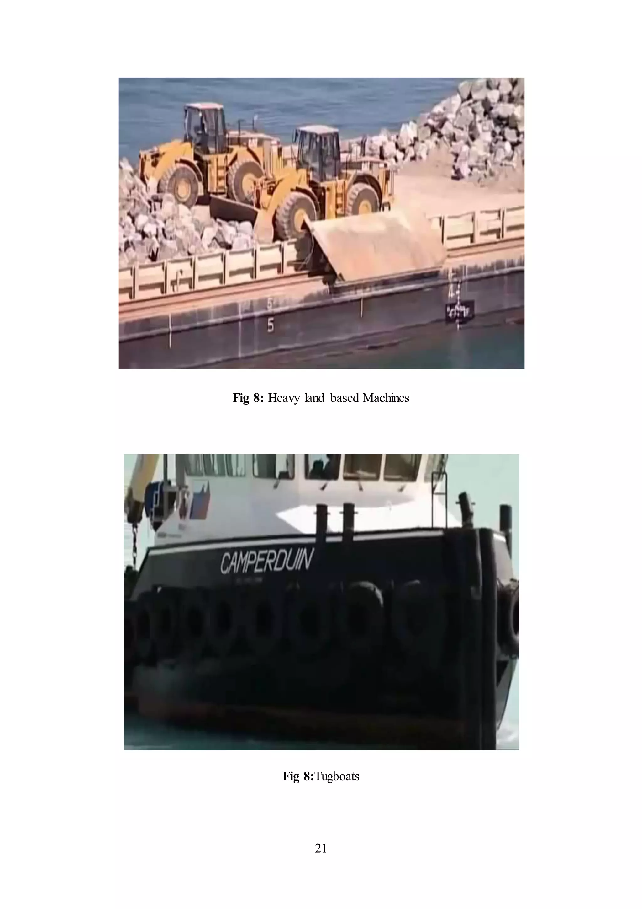 21
Fig 8: Heavy land based Machines
Fig 8:Tugboats
 