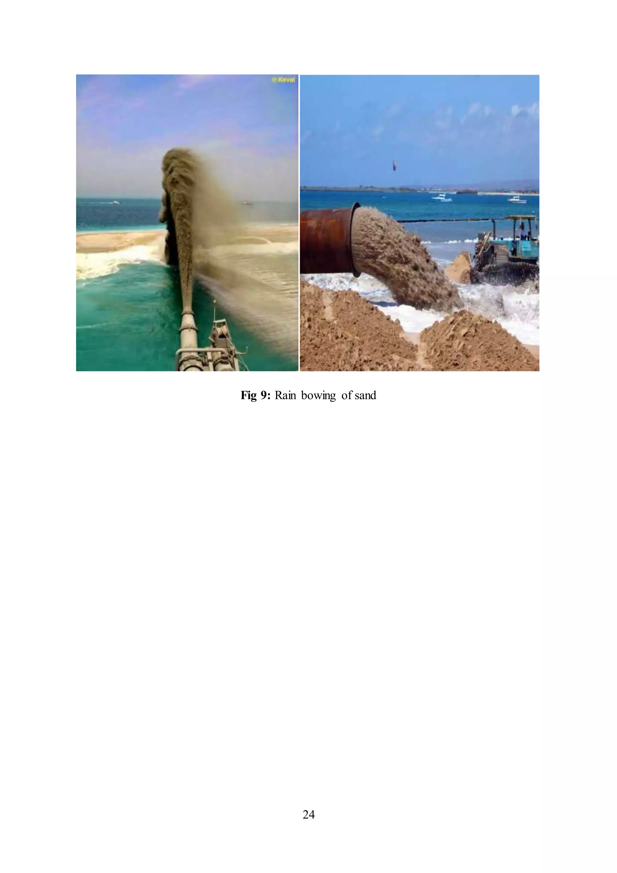 24
Fig 9: Rain bowing of sand
 