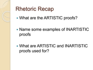 The study & practice of rhetoric | PPTX