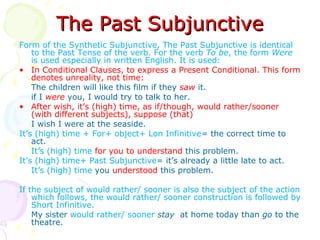 The subjunctive mood | PPT