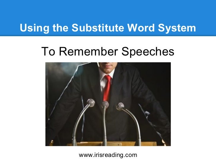 How To Improve Your Memory The Substitute Word System