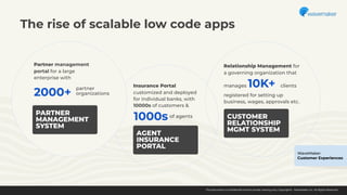 The subtle art of building scalable apps using low code