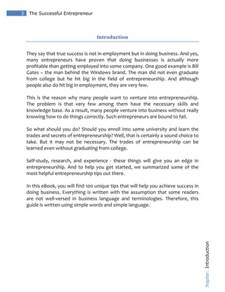 The Successful Entrepreneur | PDF