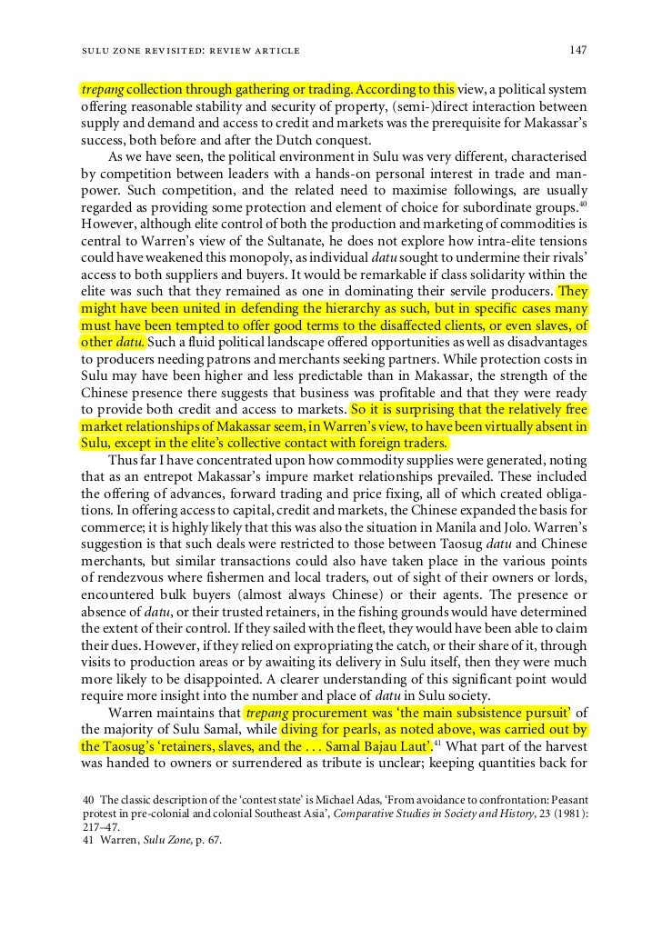The Sulu Zone Revisited