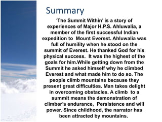 The summit within