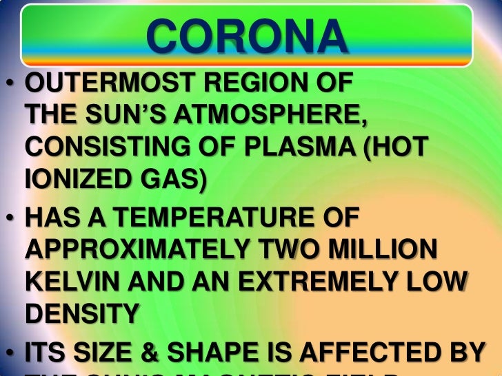 gas of sun corona gas of sun corona