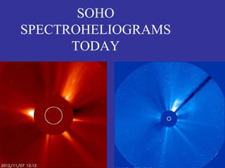 SOHO
SPECTROHELIOGRAMS
TODAY
 