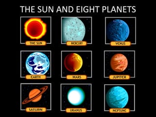 THE SUN AND EIGHT PLANETS
 