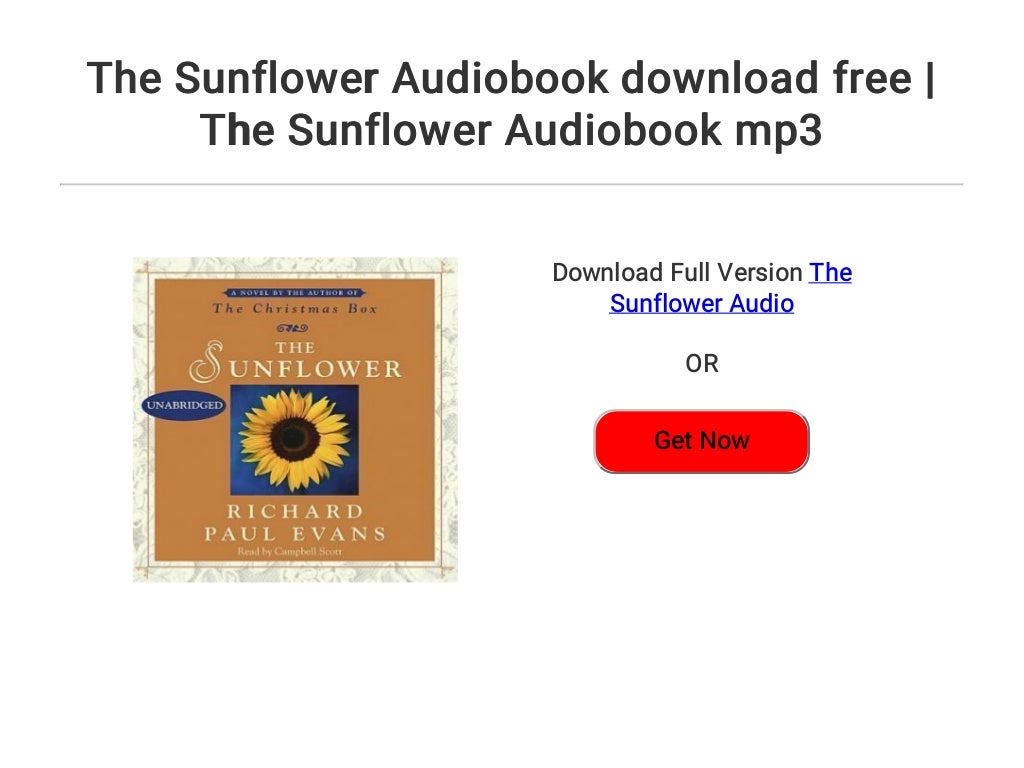 The Sunflower Audiobook download free The Sunflower Audiobook mp3