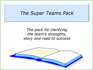 The Super Teams Pack
The pack for clarifying
the team’s strengths,
story and road to success
 