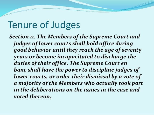 what is the tenure of supreme court judge