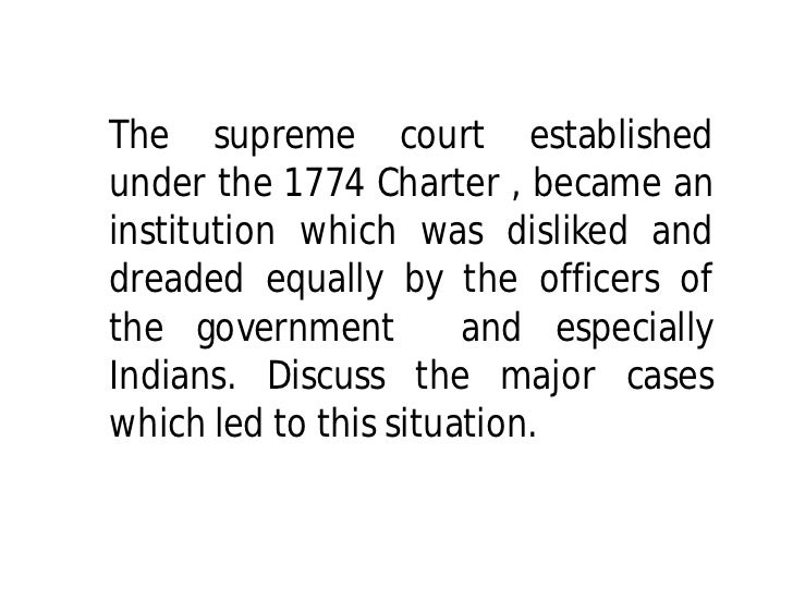 The supreme court was established on Clearance