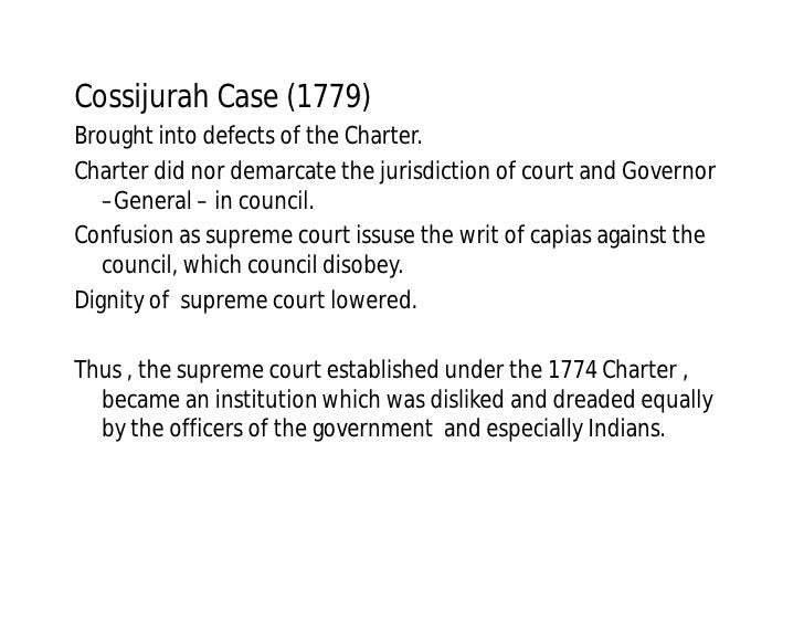 The supreme court established under the 1774 charter
