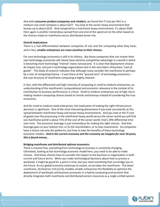 The Suprising Technology Economics of Mainframes vs Distributed Servers ...