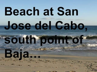 Beach at San Jose del Cabo, south point of Baja… 