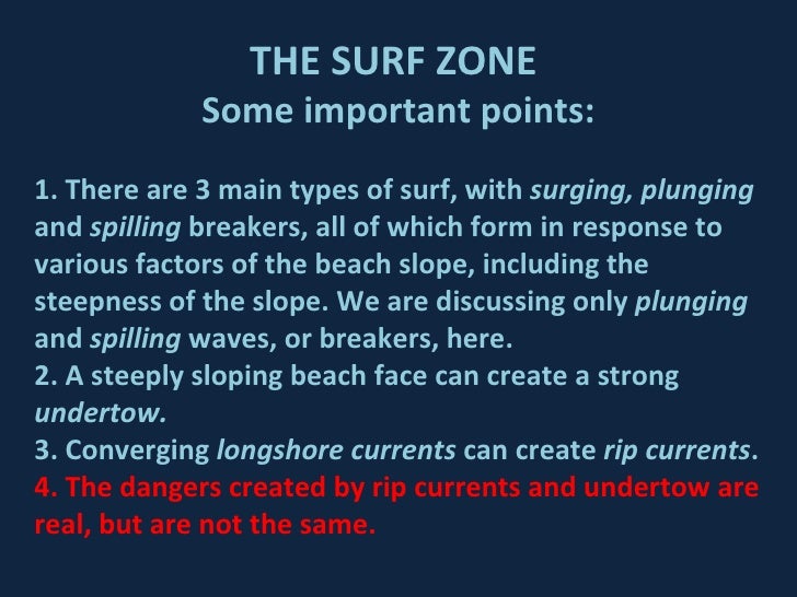 The surf zone