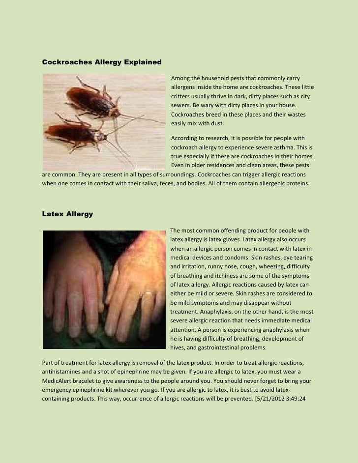 cockroach allergy cockroach allergy