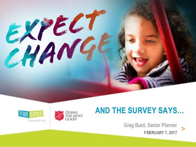 And the survey says And the survey says