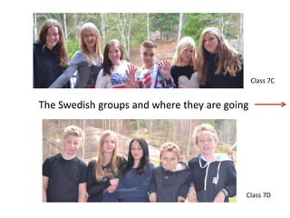Class 7C

The Swedish groups and where they are going

Class 7D

 