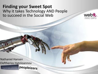 Finding your Sweet Spot
 Why it takes Technology AND People
 to succeed in the Social Web




Nathaniel Hansen
Eleftherios...