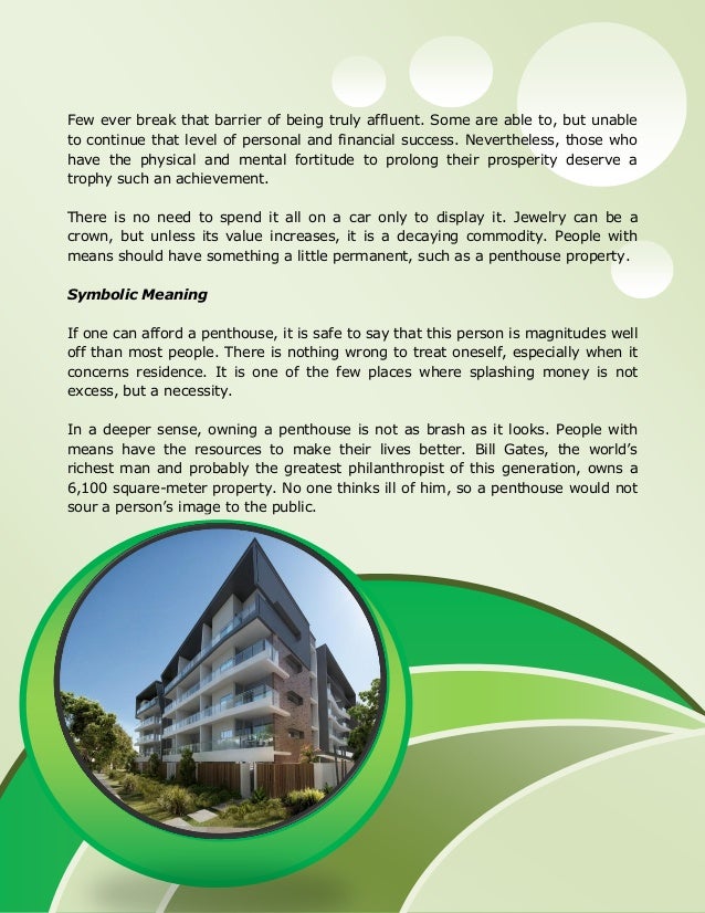 The Symbolic Meaning Of Penthouse Living